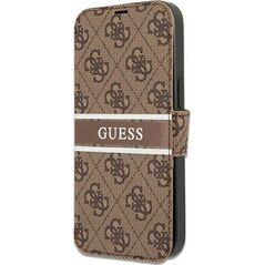 Guess Guess GUBKP13L4GDBR iPhone 13 Pro / 13 6,1" brązowy/brown book 4G Stripe