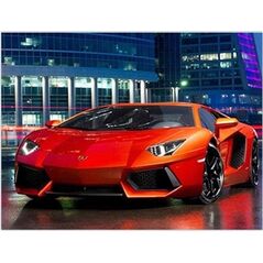 Norimpex Diamentowa Mozaika Auto Czerwone Ferrari Na Parkingu Hotelu 30x40