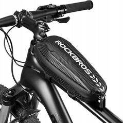 RockBros Twarda torba rowerowa wodoszczelna mocowana na ramę 1.1L czarna ROCKBROS
