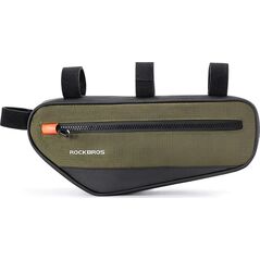 Torba rowerowa na ramę roweru z kieszenią boczną 1.7l - zielono-czarna ROCKBROS