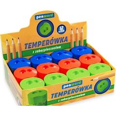 Temperówka podwójna z pojemnikiem (12szt)