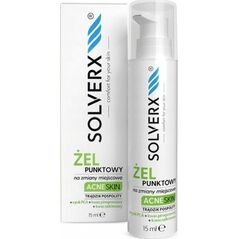Solverx SOLVERX Acne Skin Żel punktowy na zmiany miejscowe - przeciwtrądzikowy 15ml