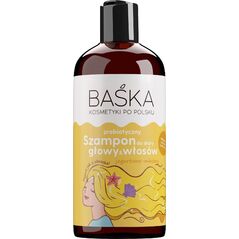 Solverx BAŚKA Kosmetyki Po Polsku Prebiotyczny Szampon do skóry głowy i włosów - jogurtowo mleczny  500ml