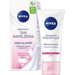 Nivea Odżywczy krem na dzień - 24h nawilżenia do cery suchej i wrażliwej SPF 15 50ml