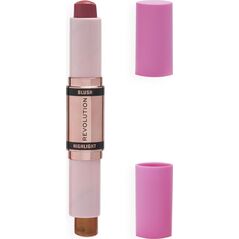 Makeup Revolution Blush & Highlight Stick Róż i Rozświetlacz w sztyfcie 4g Flushing Pink (03)