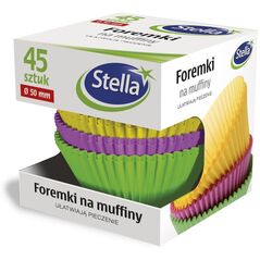 Stella Foremki na muffiny kolorowe - średnica 50mm. 45szt.
