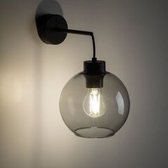 TK Lighting Cubus 10243 απλίκα τοίχου λάμπα 1x15W E27 γραφίτης/μαύρο
