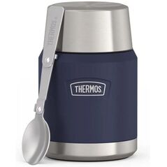 Termos na jedzenie z składany z łyżką i kubkiem Thermos 0,47l - niebieski