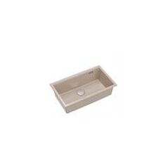 LOGAN 110 GraniteQ νεροχύτης pearl beige 76x45x23,5 cm 1-θέσης υποκαθήμενος με χειροκίνητο σιφόνι ανοξείδωτος χάλυβας