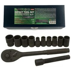 Σετ κλειδιών κρούσης ROCKFORCE 12 τεμ. 1/2" 12γωνο. (10-24mm)