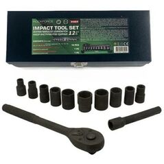 Σετ κλειδιών κρούσης ROCKFORCE 12 τεμ. 1/2" 6γωνικό (10-24mm)