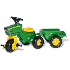 Rolly Toys 052769 Τρακτέρ Rolly-Kid John Deere 3-Τροχοφόρο με Τρέιλερ