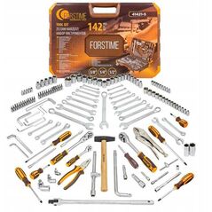 Zestaw narzędzi 142el. 1/4", 3/8" i 1/2" (6-kątnych) (4-32mm)
