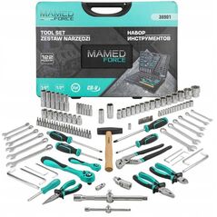 Zestaw narzędzi 122el. 1/4" i 1/2" (4-32mm) (6-kątnych)