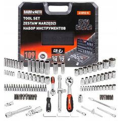 Zestaw narzędzi 1/2" i 1/4" 109el. (6-kątnych) (4-22mm)