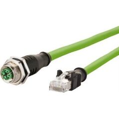Triton Kabel połączeniowy METZ CONNECT M12 żeński-RJ45 męski, 8-biegunowy, kodowany X, przelotowy, 10 m