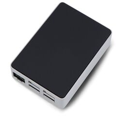 Obudowa do Raspberry Pi 5 - aluminiowa - srebrno-czarna - Flirc}