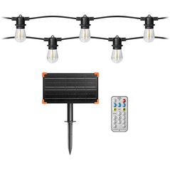 Solarna girlanda oświetleniowa - 1 sznur 10 m (10 opraw) + 10 żarówek LED 0,1W E27, 3000K + 1 żarówka gratis