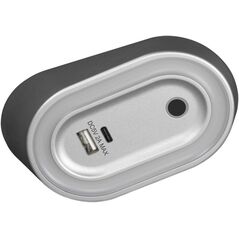 AGRA lampka podszafkowa LED 2,5W, 80lm, 4000K, z włącznikiem bezdotykowym i funkcją ładowania USB A+C, szara