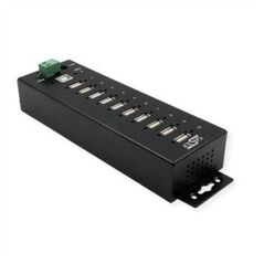 EXSYS EX-1170HMVS 10-portowy metalowy koncentrator USB 2.0, ochrona przeciwprzepięciowa 15KV