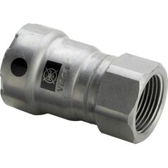 VIEGA Megapress overgang 2"x2" muffe/muffe, ulegeret stål med zink/nikkel belægning og SC-Contur