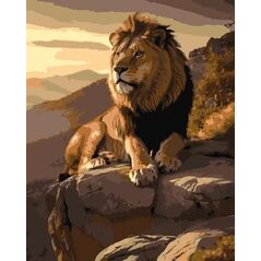Malowanie po numerach - Król Bestii 40x50cm