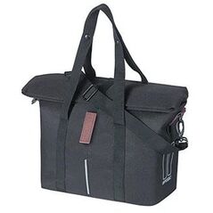 Μονή αστική τσάντα ποδηλάτου BASIL CITY BICYCLE HANDBAG 8-11L, KF-Hook System, αδιάβροχη μαύρη (NEW)