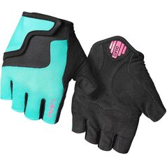 Rękawiczki juniorskie GIRO BRAVO JR krótki palec screaming teal neon pink roz. M (obwód dłoni 152-162 mm / dł. dłoni 160-165 mm) (NEW)