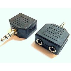 Adapter AV Jack 3.5mm - Jack 3.5mm x2 czarny (ZLA0294)