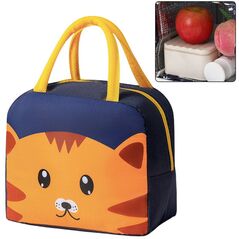 Torba Termiczna Izolacyjna Śniadaniowa Lunch Bag Kot Granatowa 23cm