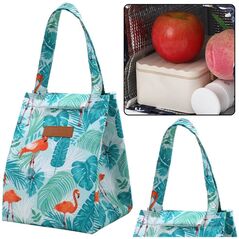 Torba Termiczna Izolacyjna Śniadaniowa Lunch Bag Liście Flamingi  25cm
