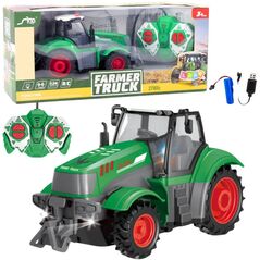Ciągnik Traktor Rolniczy Zdalnie Sterowany RC Zielony 1:24