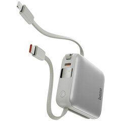 PowerBank 3w1 Bazic Fusion Mini 10000mAh καλώδιο USB-C/Lightning γκρι