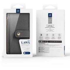 Etui do iPhone 15 Dux Ducis Lawa Skórzane Portfel MagSafe Szare