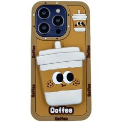 ETUI CASE 3D COFFEE Z PODSTAWKĄ IPHONE 15 standard