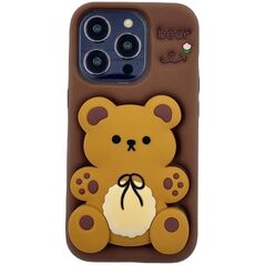 ETUI CASE 3D BEAR Z UCHWYTEM IPHONE 15 standard