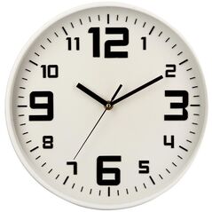 CLOCK ELIAN WHITE PLASTIC D30CM