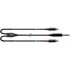Cordial signal cable, 6.3 mm to 2 x RCA, 3 m