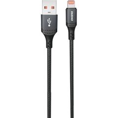 Kabel Dudao 3A 30W L3SL USB-A - Lightning w oplocie 1,2m - czarny