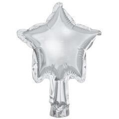 Balony foliowe Gwiazdka, 12cm, srebrny (1 op. / 25 szt.)
