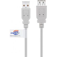 Kabel USB Goobay USB-A - USB-A 3 m Szary (JAB-853194)