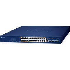 Switch Planet PLANET GS-4210-24UP4X łącza sieciowe Zarządzany L2/L4 Gigabit Ethernet (10/100/1000) Obsługa PoE Niebieski
