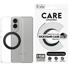 Θήκη CARE by PanzerGlass Feature Black Kickstand & QI για Samsung Galaxy S25 Edge διαφανής