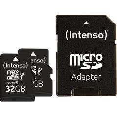 Intenso microSD Card UHS-I 32GB SDHC Premium double pack