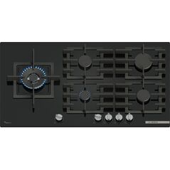 Bosch Serie 6 PPM9A6I40 płyta kuchenna Czarny Wbudowany 90 cm Gaz 5 stref(y)