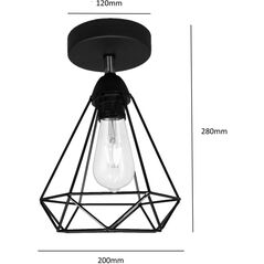 Φωτιστικό οροφής G. LUX Wire, E27, GT-505-1C, μαύρο