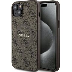 Guess Oryginalne Etui GUESS Hardcase GUHMP14SG4GFRW do iPhone 14 (Kompatybilny z Magsafe / 4G Ring classic logo / brązowy)
