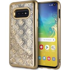 Guess Guess GUHCS10LPEOLGGO S10e G970 złoty /gold hard case 4G Peony Liquid Glitter uniwersalny