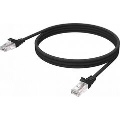 RJ45 (m) zu RJ45 (m) - STP geschirmtes Twisted-Pair-Kabel - CAT 6a - 10 Gbps - 24 AWG - mit Knickschutz - 1 m - schwarz
