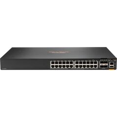 HPE Aruba 6300F - Switch - L3 - managed - 24 x 10/100/1000 + 4 x 1 Gigabit / 10 Gigabit / 25 Gigabit / 50 Gigabit SFP56 (Uplink / Stacking) - Front und Seite zu Hinterseite - an Rack montierbar